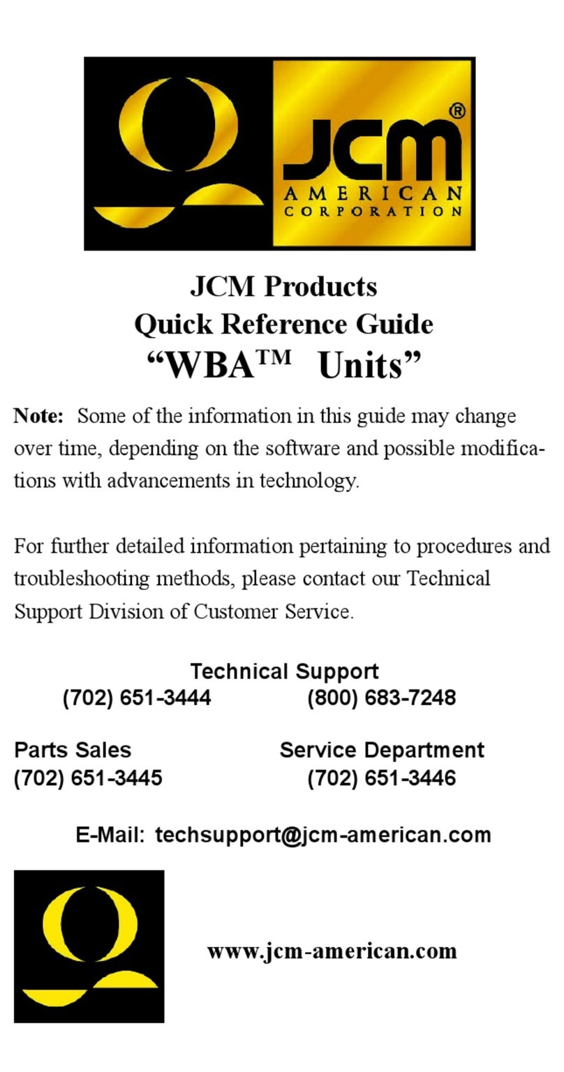 JCM WBA Manuel utilisateur