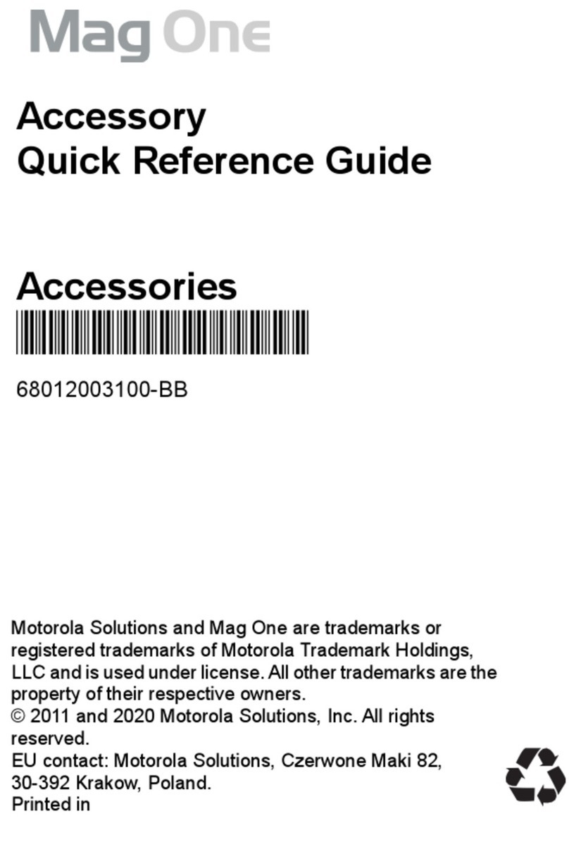 Motorola solutions Mag One Manuel utilisateur