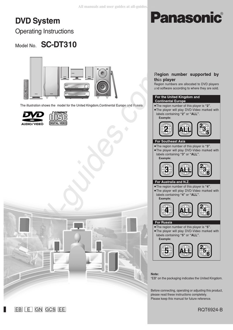 Panasonic SA-DT310 Manuel utilisateur