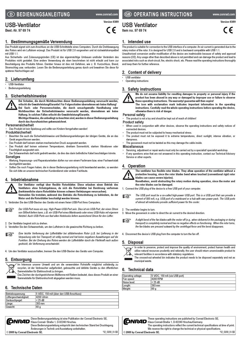 Conrad 976974 Manuel utilisateur