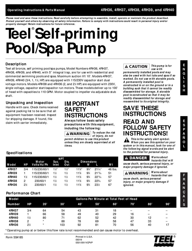 teel 4RH36 Instructions d'utilisation teel 4RH36 Instructions d'utilisation