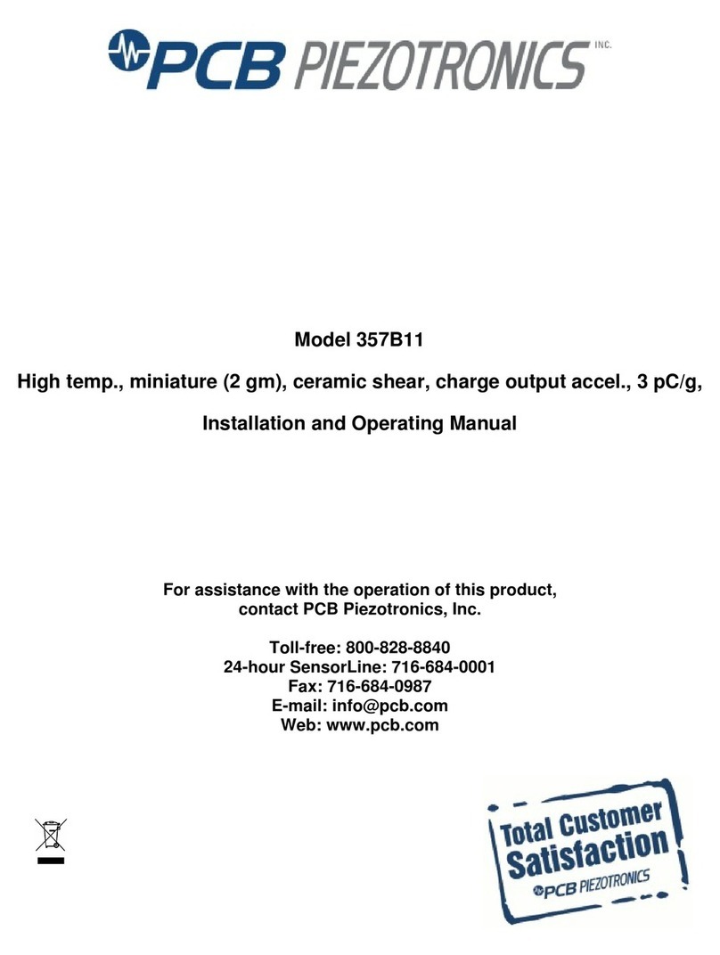 PCB Piezotronics 357B11 Manuel utilisateur