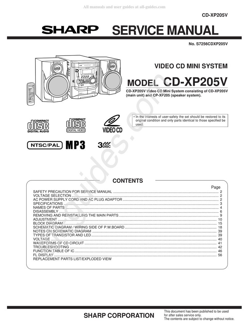 Sharp CD-XP205V Manuel utilisateur
