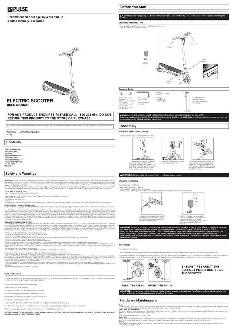 PULSE+ Sonic Manuel utilisateur
