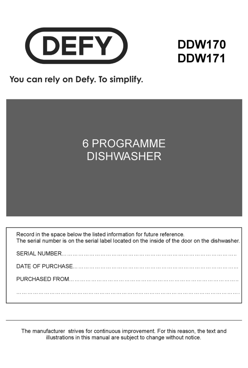 Defy DDW 170 Manuel utilisateur