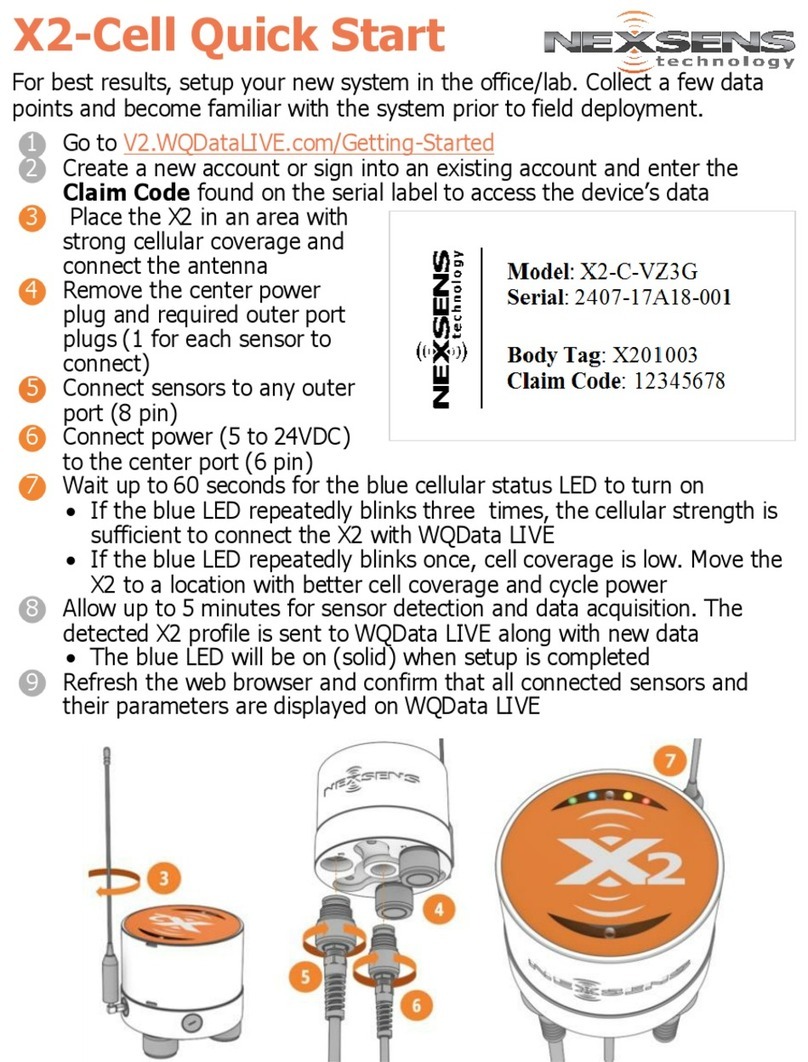 NexSens X2-Cell Manuel utilisateur