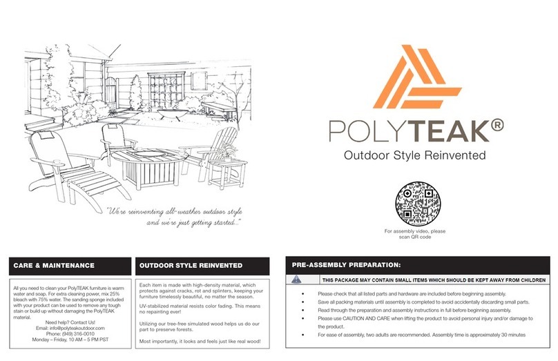 Polyteak CMPT-TBL Manuel utilisateur Polyteak CMPT-TBL Manuel utilisateur