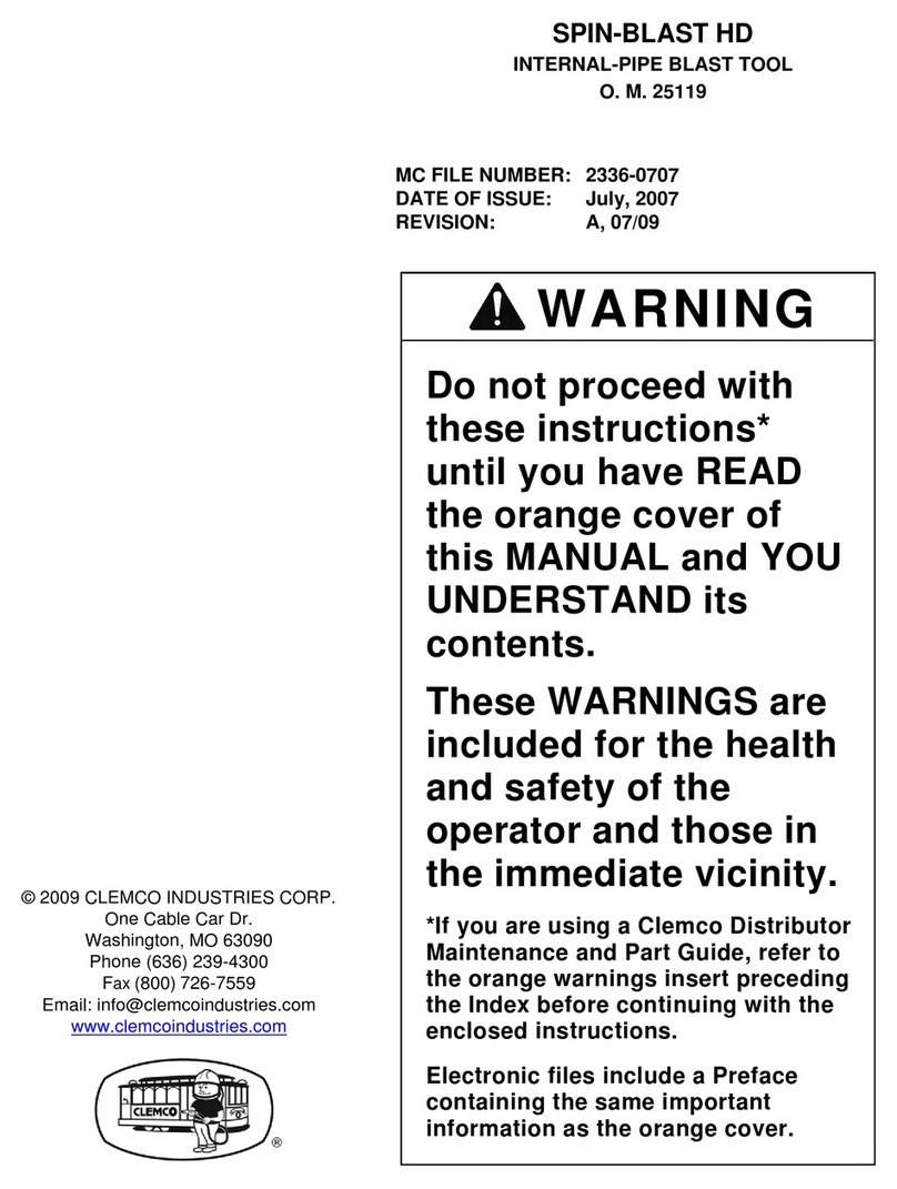 Clemco Spin-Blast HD Manuel utilisateur