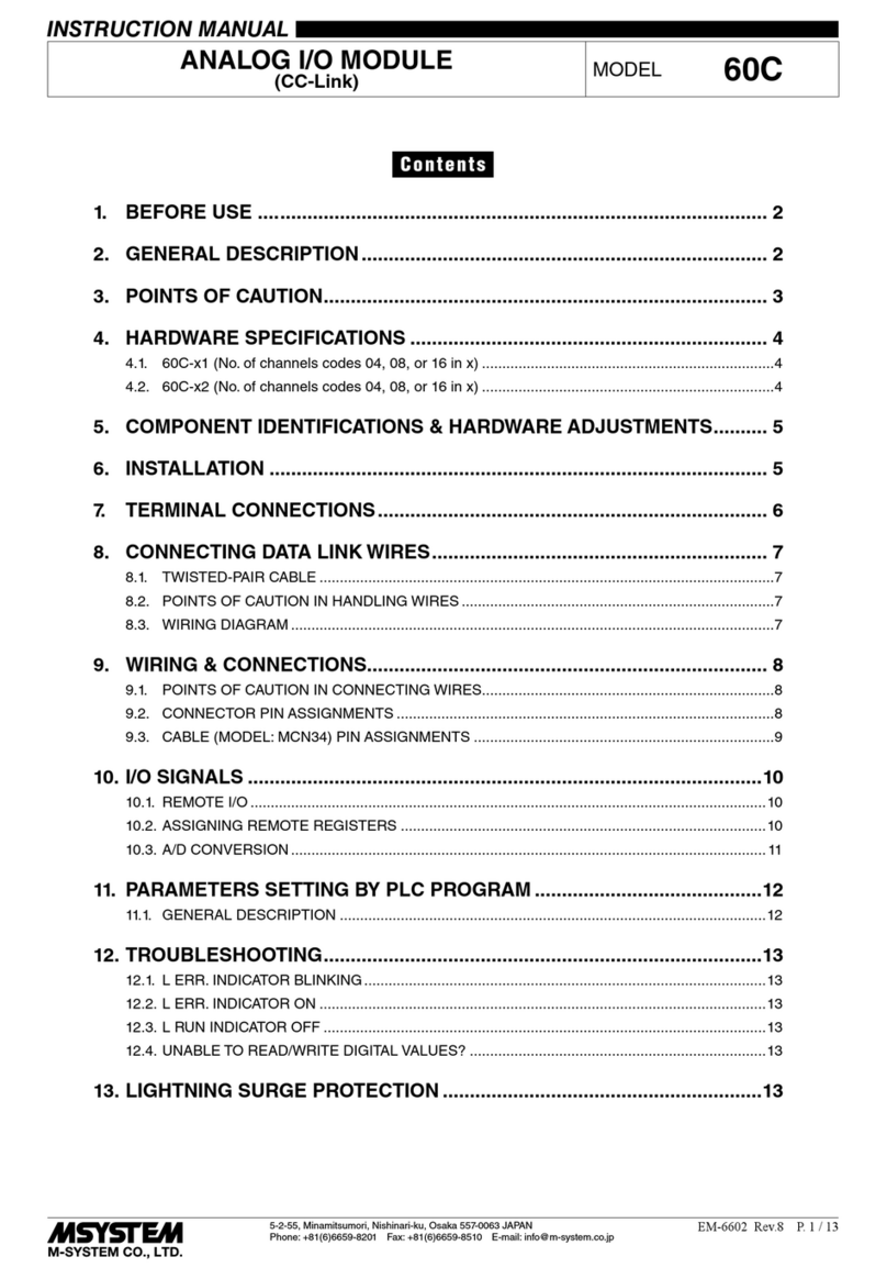 M-system 60C Manuel utilisateur