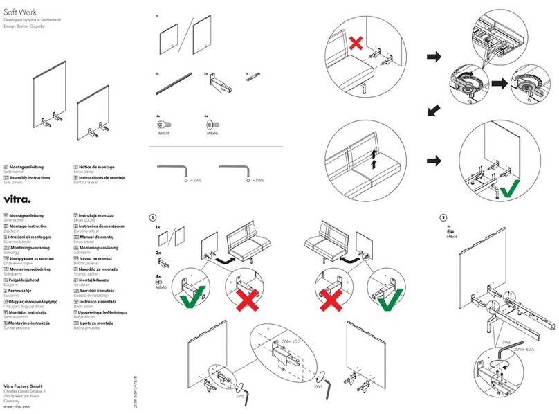 VITRA Soft Work Side screen Manuel utilisateur