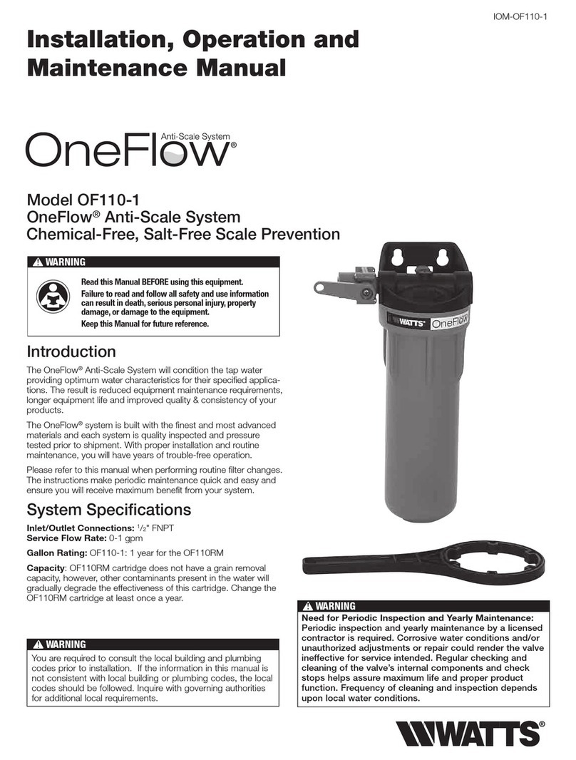 Watts OneFlow OF110 Manuel utilisateur