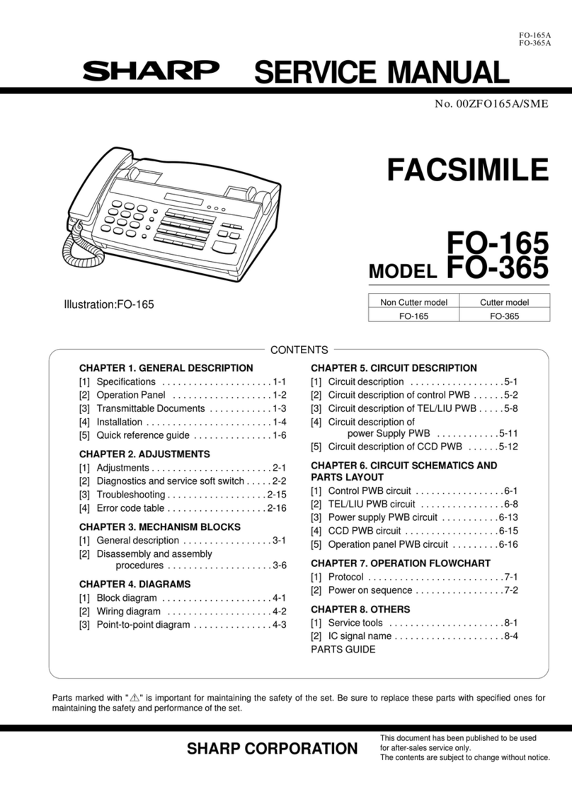 Sharp FO-165 Manuel utilisateur