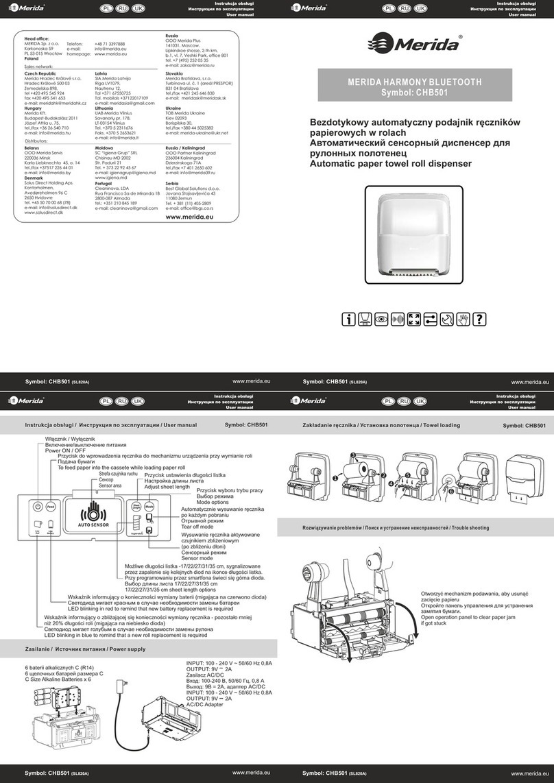 Merida HARMONY BLUETOOTH Manuel utilisateur Merida HARMONY BLUETOOTH Manuel utilisateur