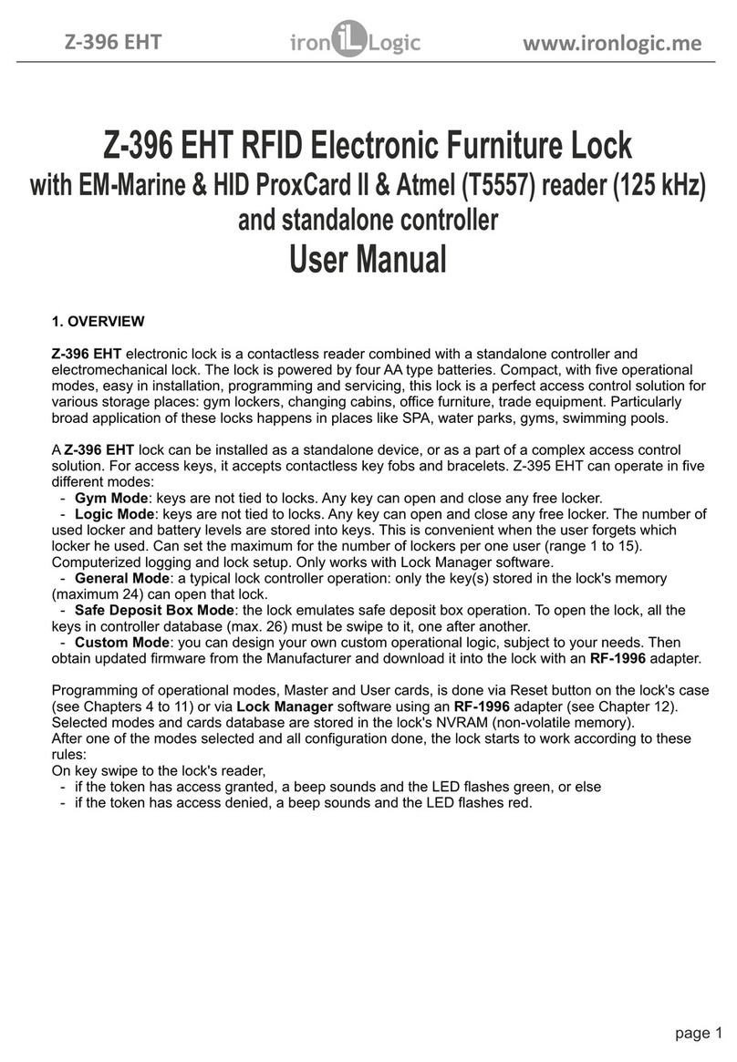 Iron logic Z-396 EHT Manuel utilisateur Iron logic Z-396 EHT Manuel utilisateur