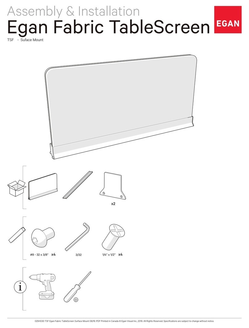 EGAN Fabric TableScreen Manuel utilisateur
