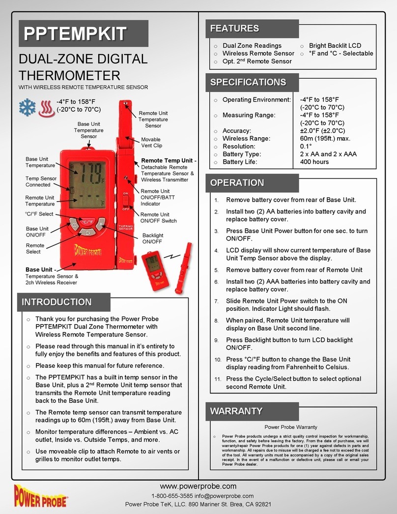 Power Probe PPTEMPKIT Manuel utilisateur
