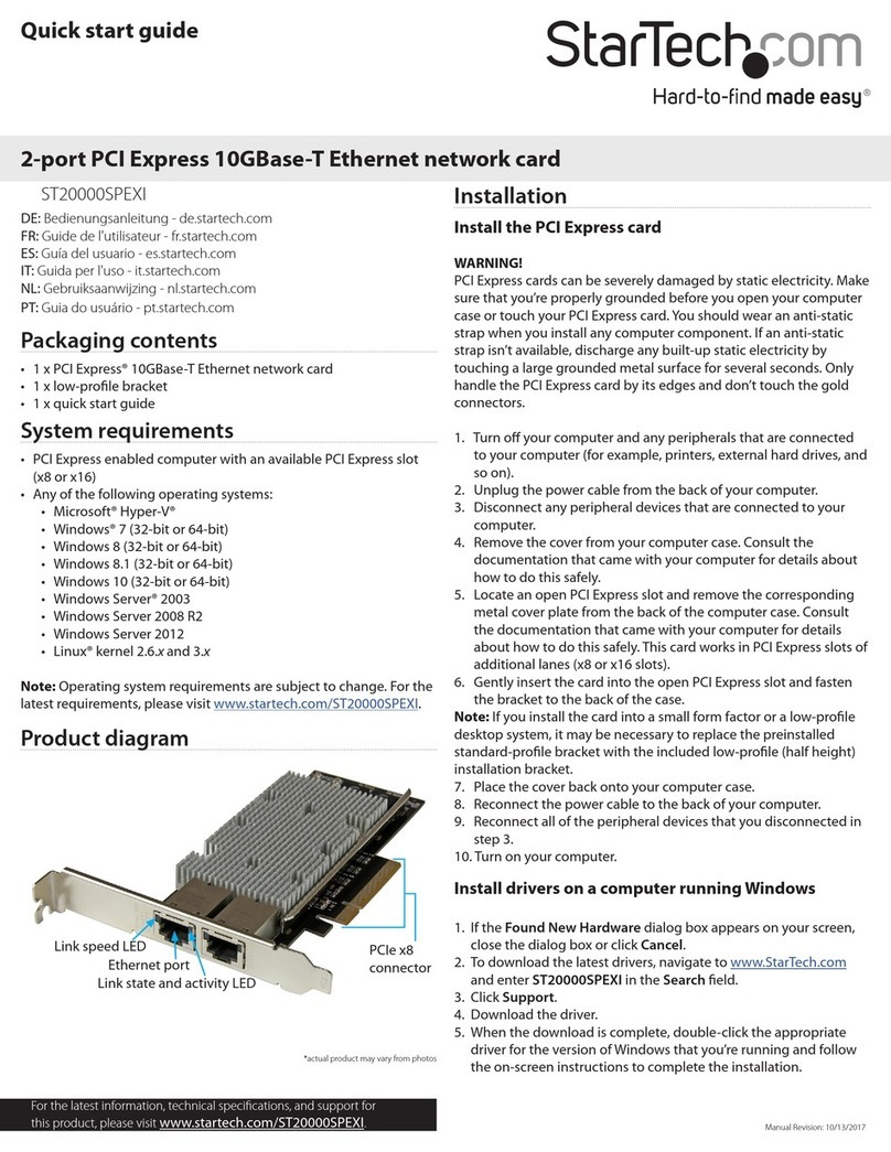 StarTech.com ST20000SPEXI Manuel utilisateur