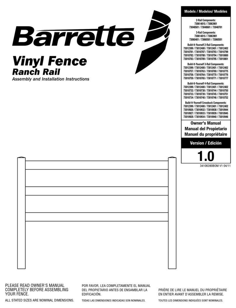 Barrette 73061401S Manuel d'instructions