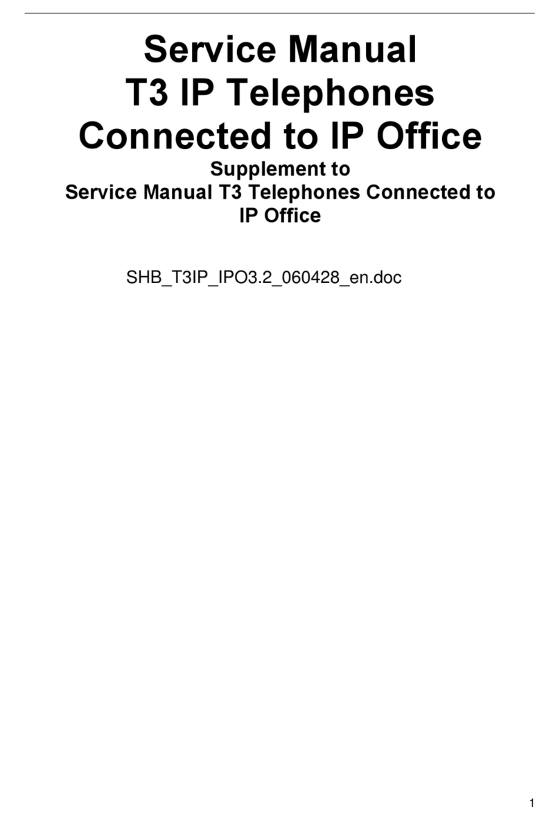 Avaya T3 Comfort Manuel utilisateur