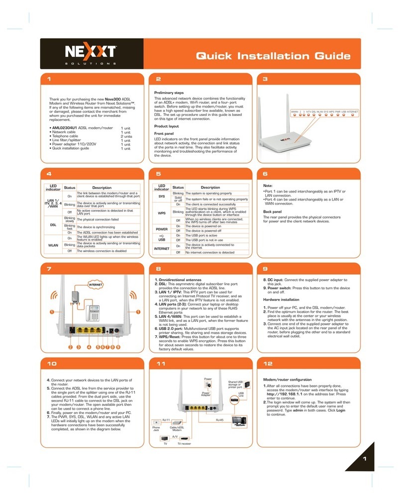 Nexxt Solutions Nova300 Manuel utilisateur