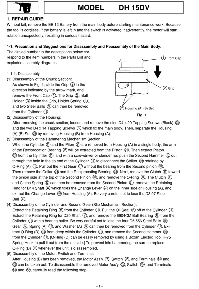 Hitachi DH 15DV Manuel utilisateur