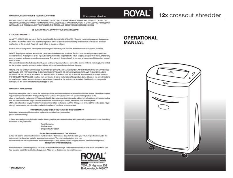 Royal 12X Guide de démarrage rapide