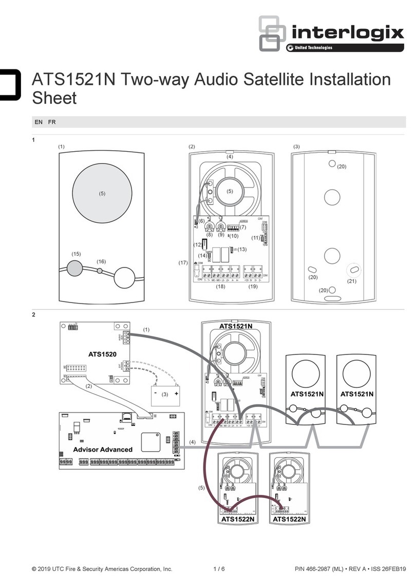 Interlogix ATS1521N Instructions de montage