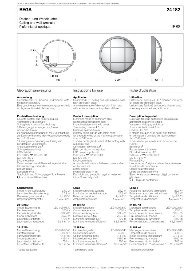BEGA 24 182 Manuel utilisateur