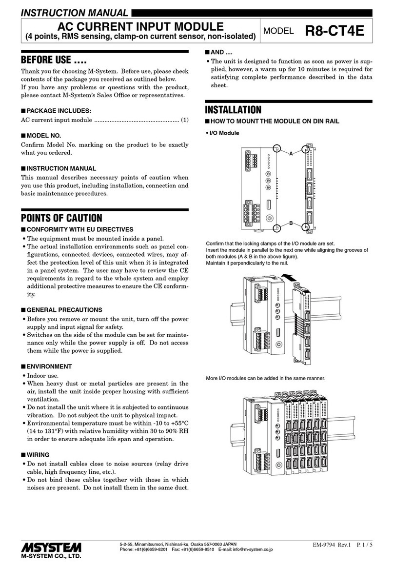 M-system R8-CT4E Manuel utilisateur