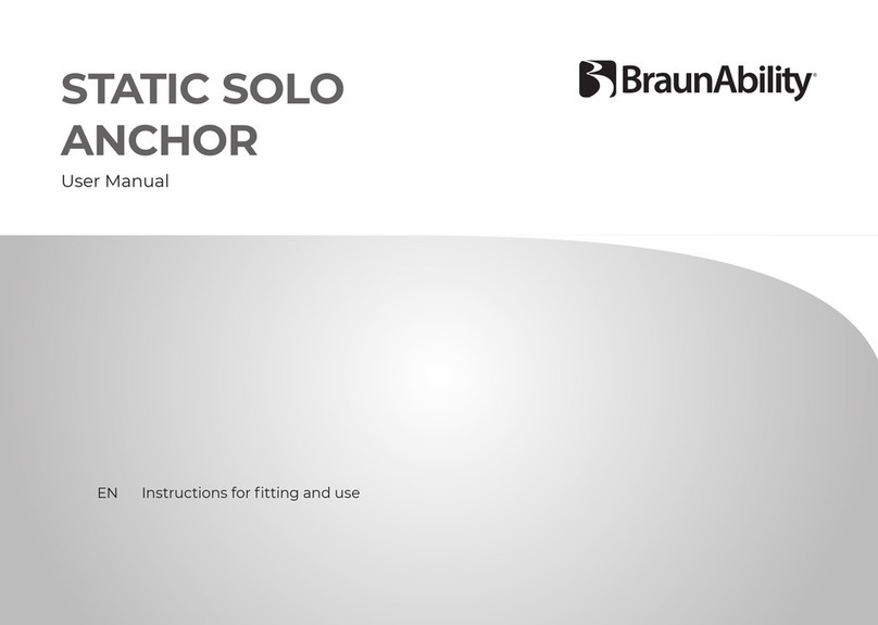 BraunAbility STATIC SOLO ANCHOR Manuel utilisateur