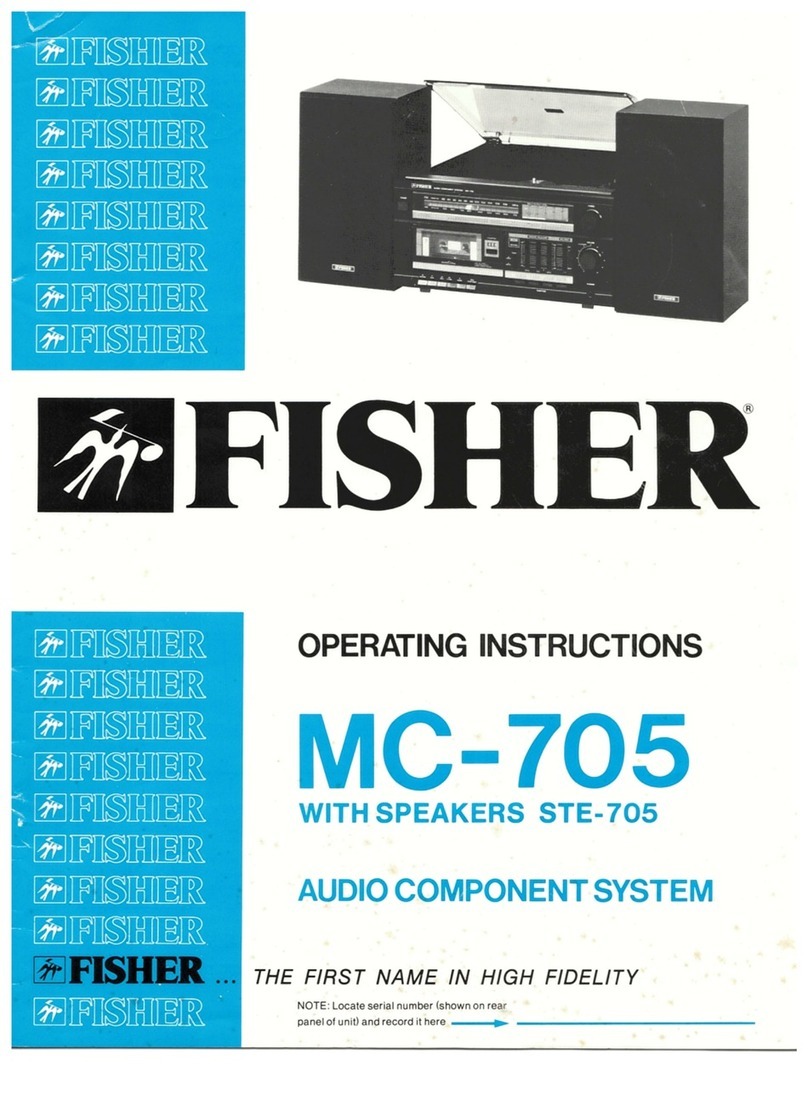 Fisher MC-705 Manuel utilisateur Fisher MC-705 Manuel utilisateur