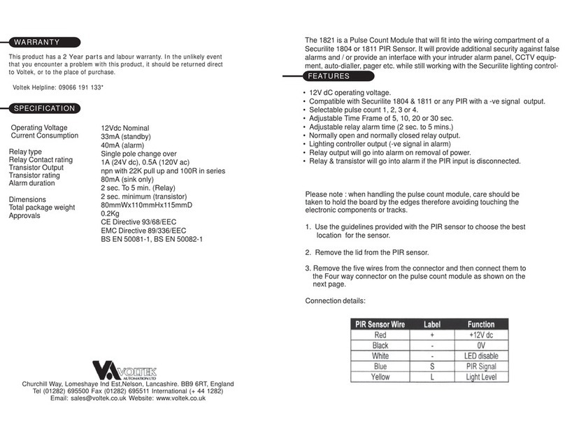 Voltek 1821 Manuel utilisateur