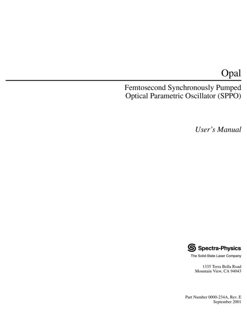Solid-State Laser Spectra-Physics Opal Manuel utilisateur