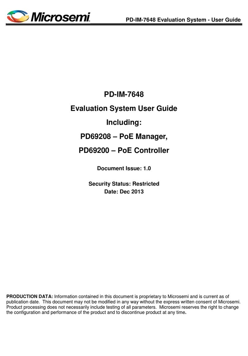 Microsemi PD69208 Manuel utilisateur Microsemi PD69208 Manuel utilisateur