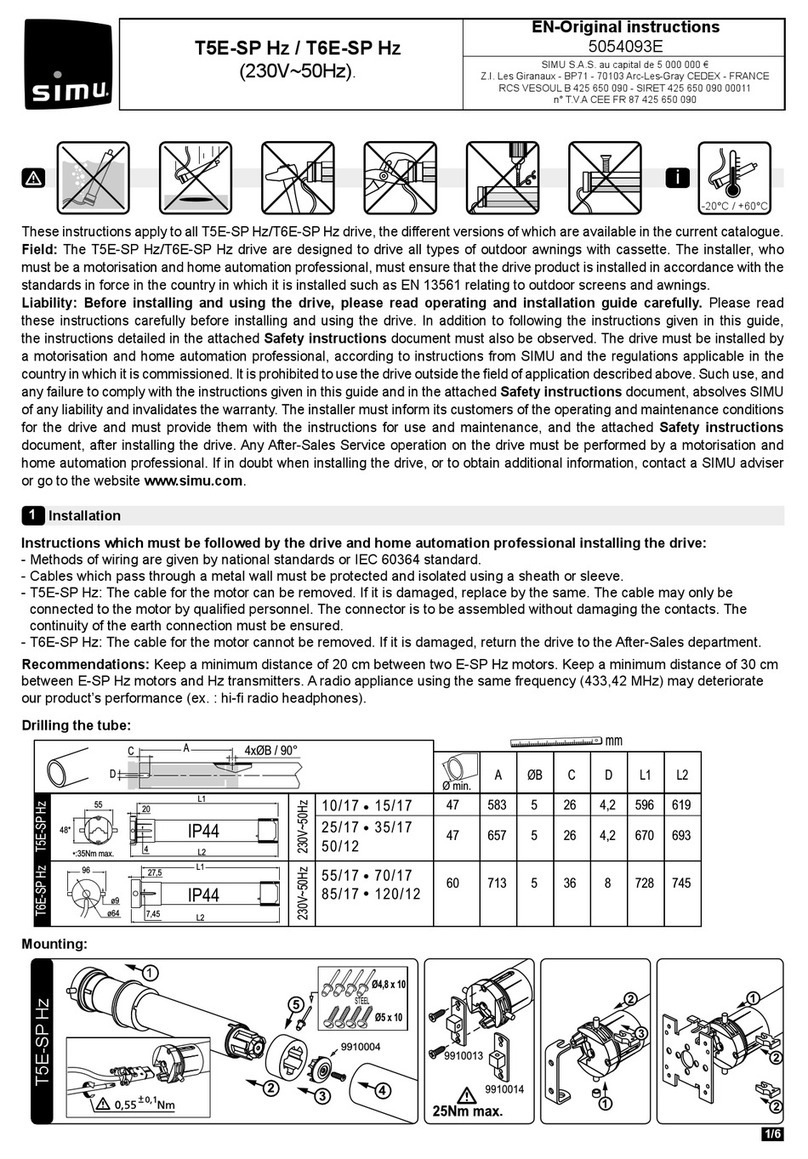 Simu T5E-SP Hz Manuel utilisateur
