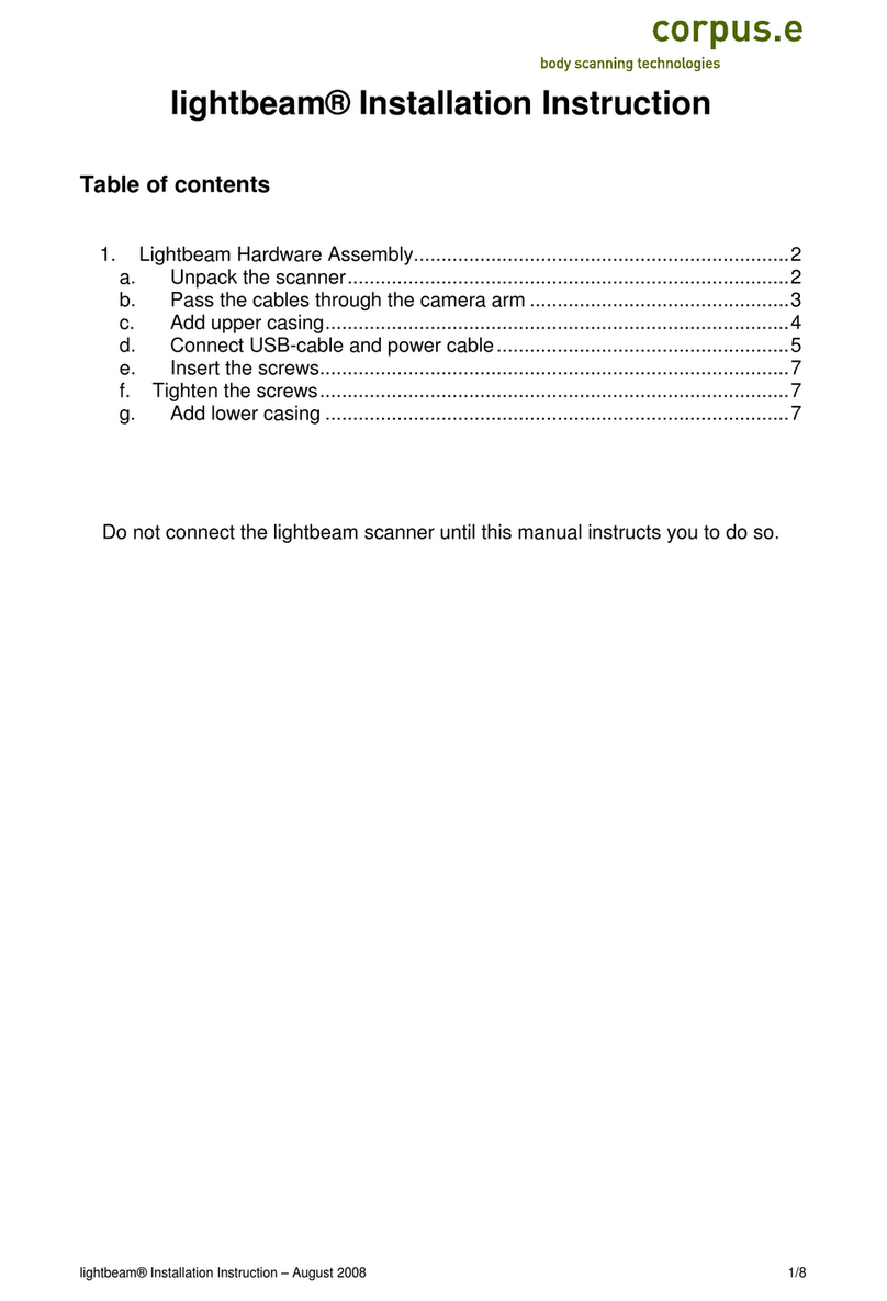 Corpus.e lightbeam Manuel utilisateur