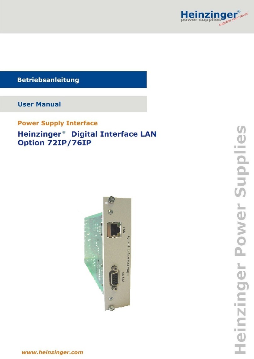 heinzinger 72IP Manuel utilisateur