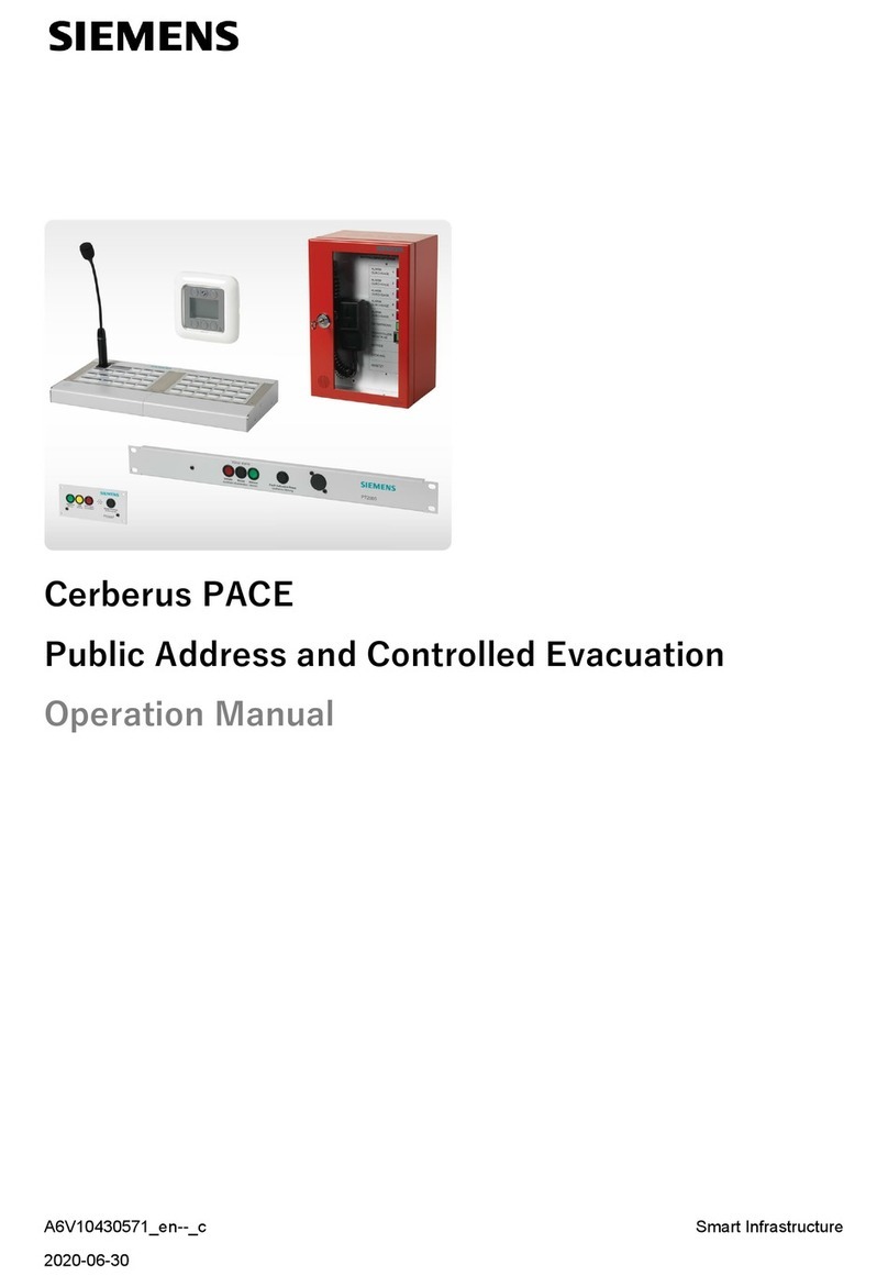 Siemens Cerberus PACE Manuel utilisateur