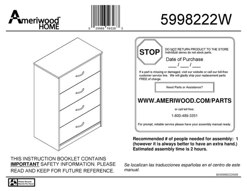 Ameriwood HOME 5998222W Manuel utilisateur