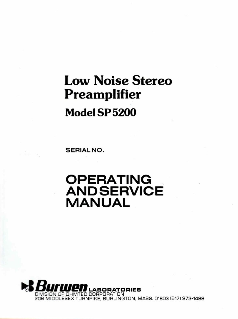 Burwen laboratories SP 5200 Manuel de service