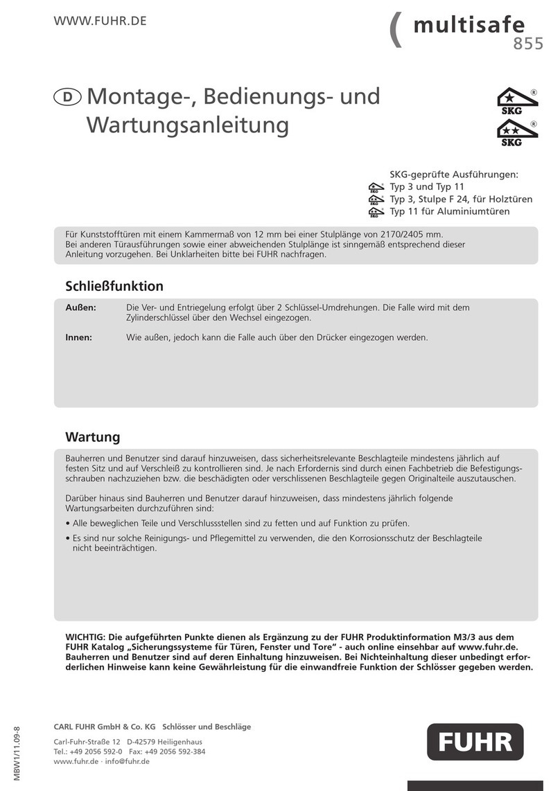 FUHR Multisafe 855 Manuel utilisateur