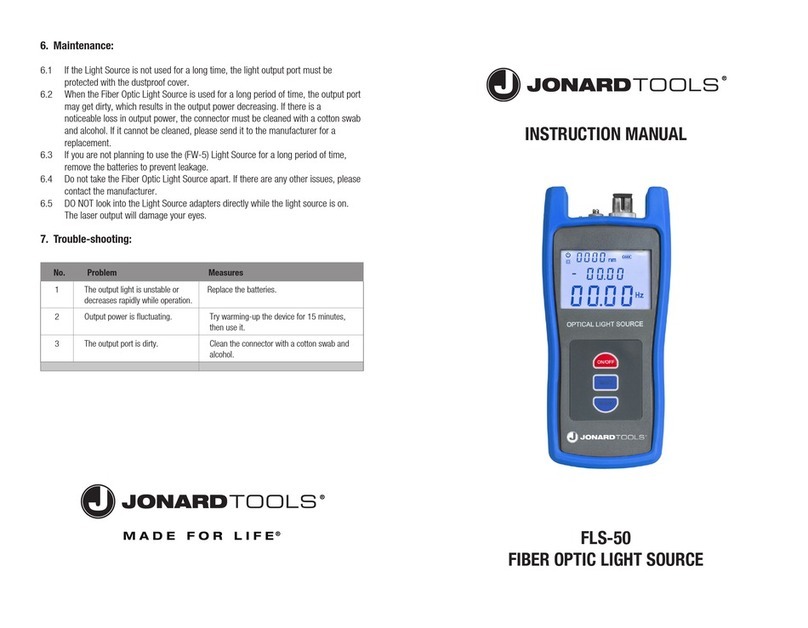 JONARD TOOLS FLS-50 Manuel utilisateur