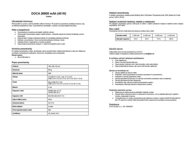 DOCA 26800+ Manuel utilisateur