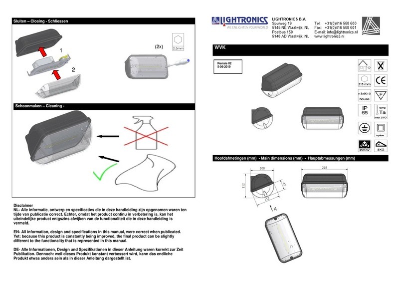Lightronics WVK Manuel utilisateur