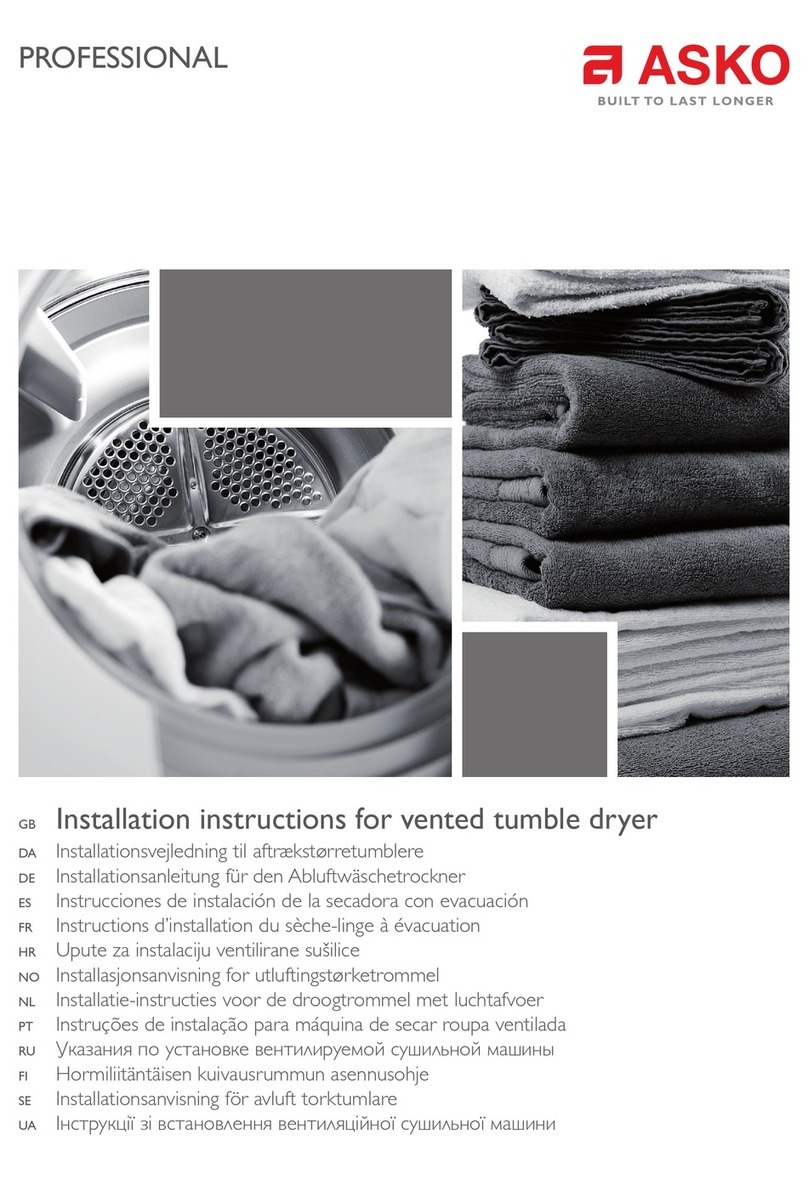 Asko TDC112C Manuel utilisateur Asko TDC112C Manuel utilisateur