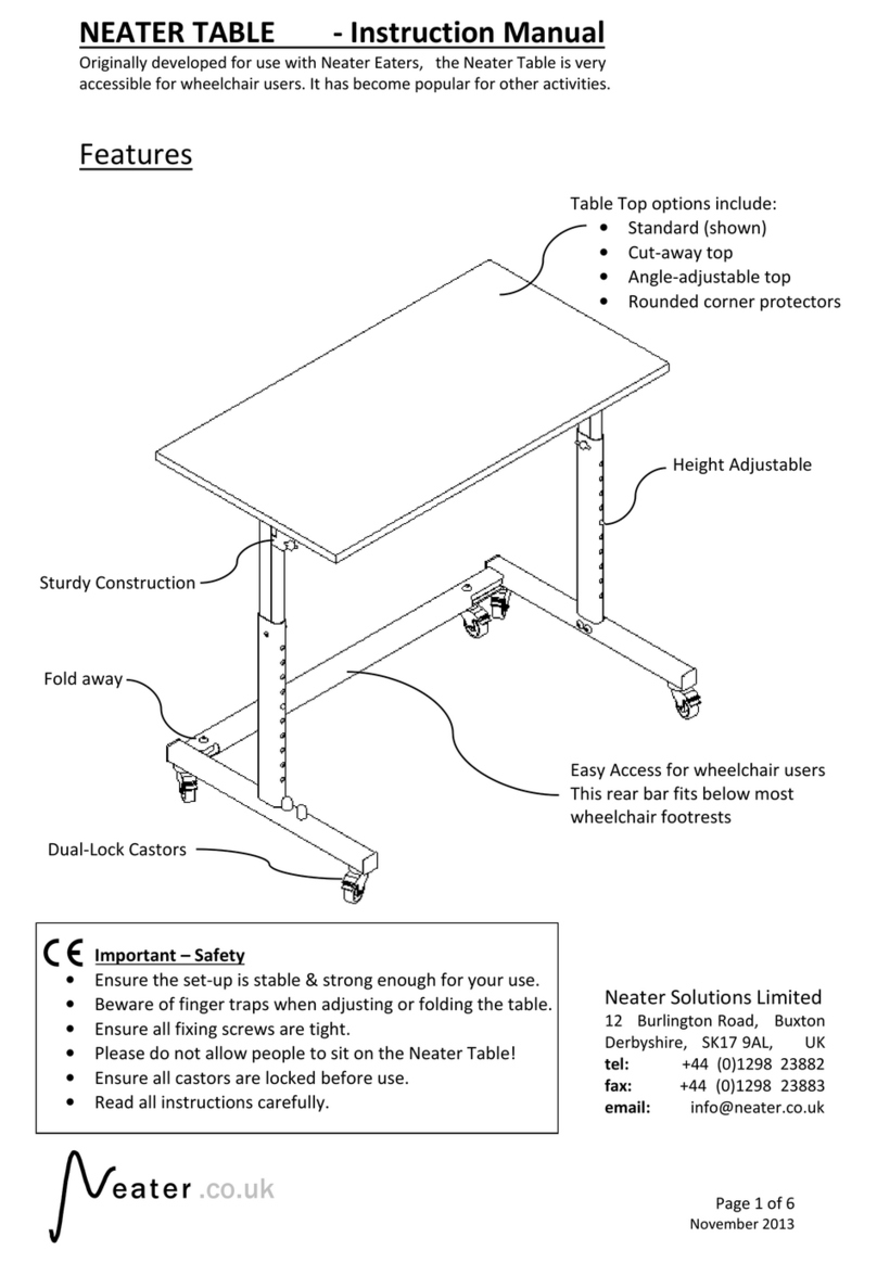Neater Table Manuel utilisateur