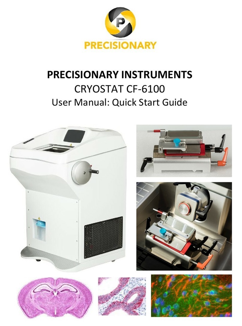 Precisionary CRYOSTAT CF-6100 Manuel utilisateur Precisionary CRYOSTAT CF-6100 Manuel utilisateur