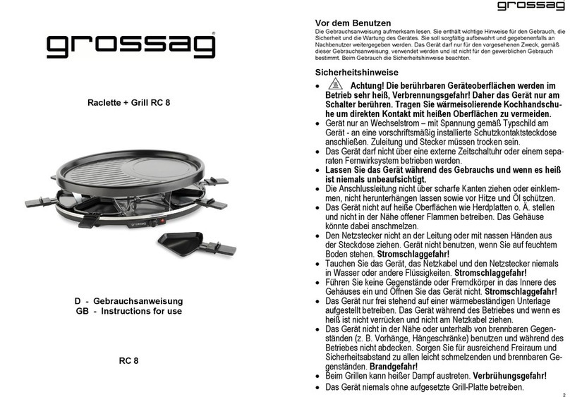 grossag RC 8 Manuel utilisateur grossag RC 8 Manuel utilisateur