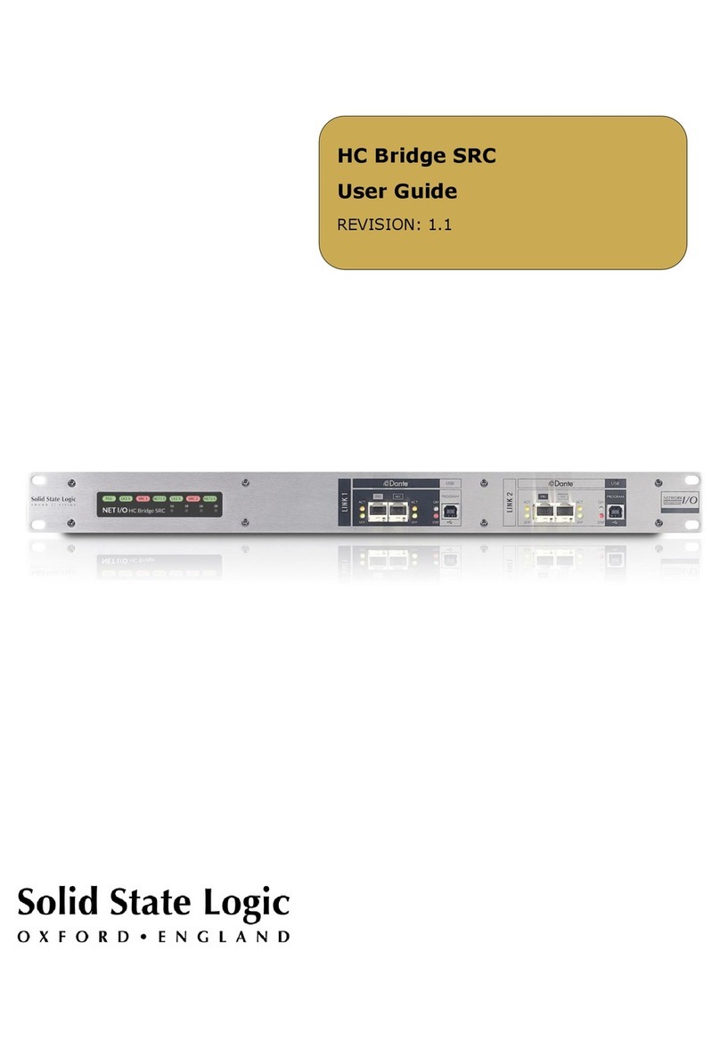 Solid State Logic HC Bridge SRC Manuel utilisateur