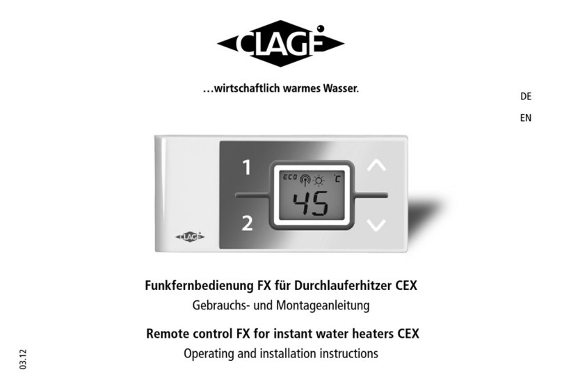 clage FX Manuel utilisateur clage FX Manuel utilisateur